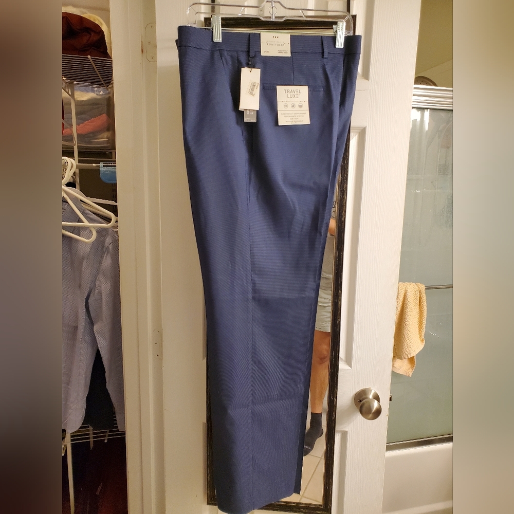 NWT Men's Perry Ellis Travel Luxe Slacks 34x32 Classic Fit